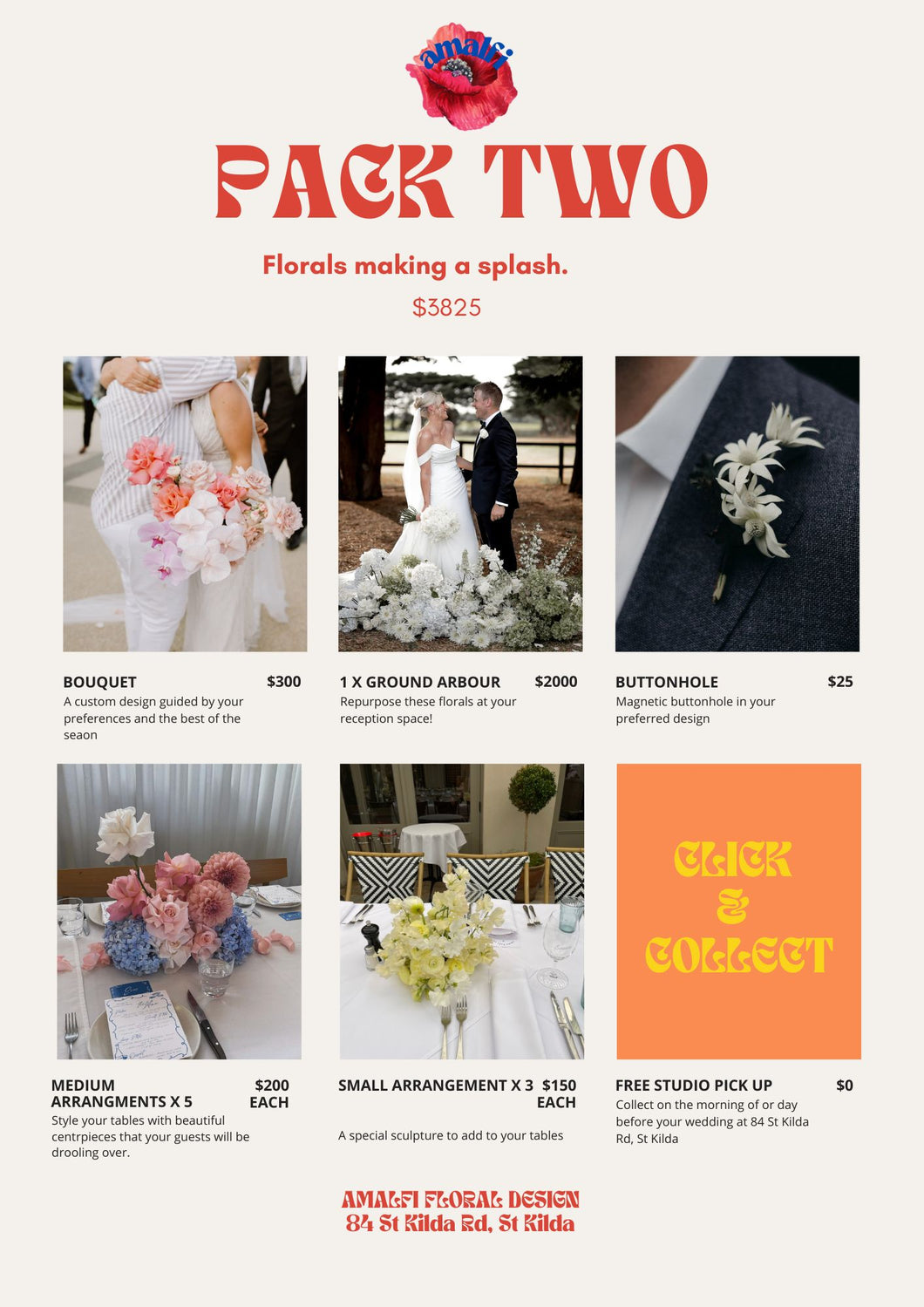 WEDDING PACKAGE TWO Amalfi Floral Design